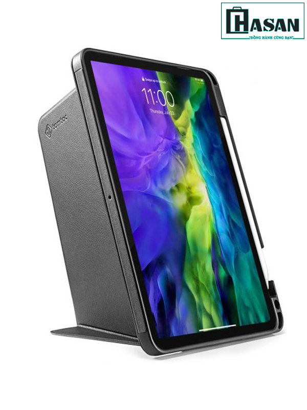 Bao da iPad Pro 11 inch chính hãng TOMTOC (USA) từ tính đa góc SMART-TRI-B02-003 hỗ trợ sạc không dây APPLE PENCIL 