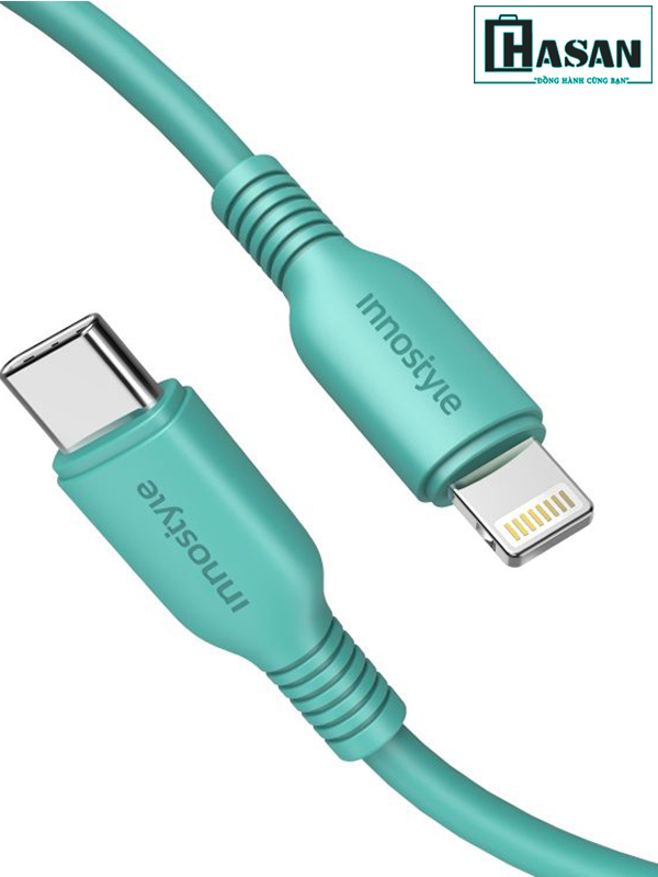 Cáp USB-C to Lightning 20W/60W Innostyle Jazzy 1.2m MFI iPhone/iPad J-ICL120