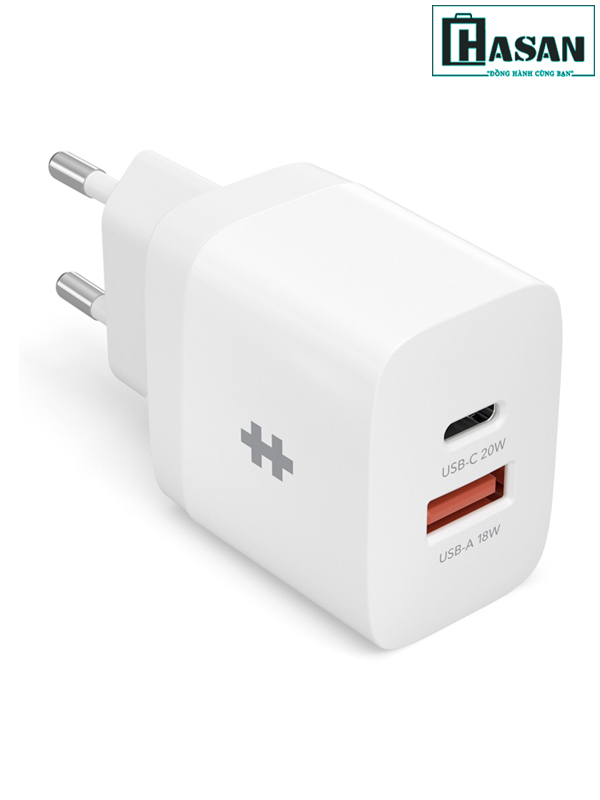 Sạc nhanh iPhone 14/13/12 HYPERJUICE 2 cổng 20W Charger Small size-HJ205EU